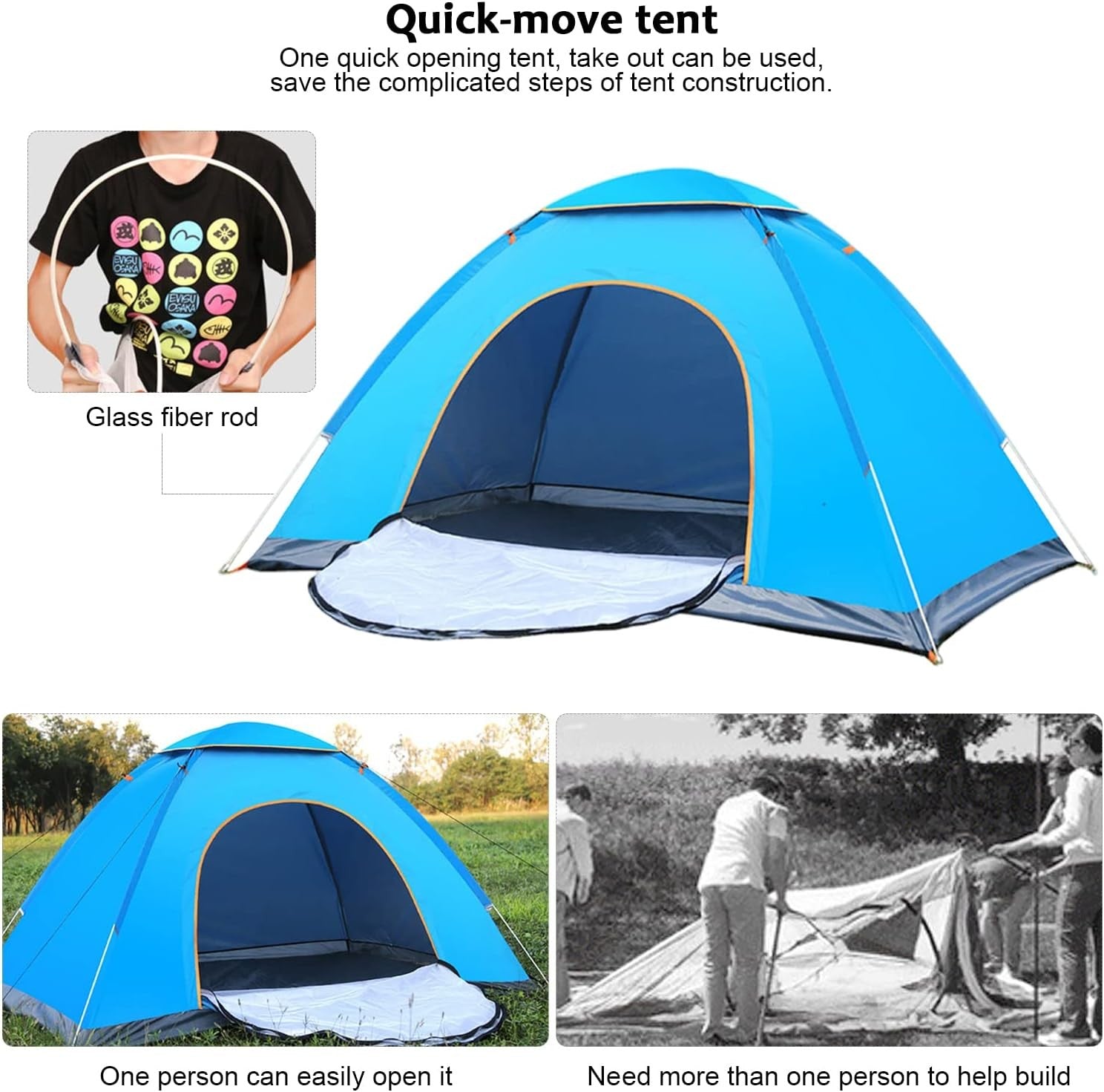Pop Up Camping Tent UV50+ Lightweight Instant Beach Shelter
