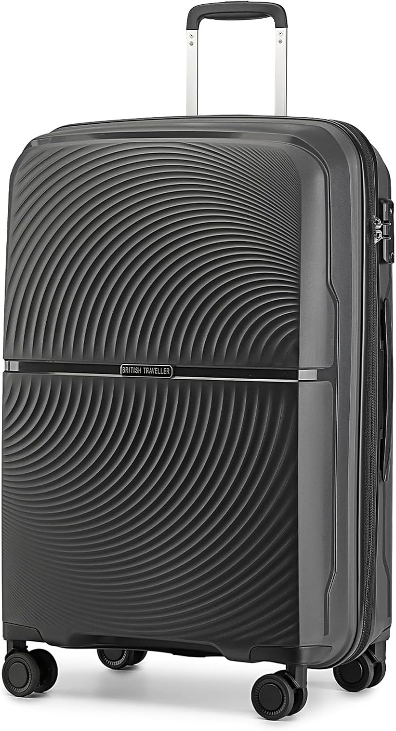 28 Inch Large Hard Shell Suitcase 4 Spinner Wheels Lightweight PP TSA