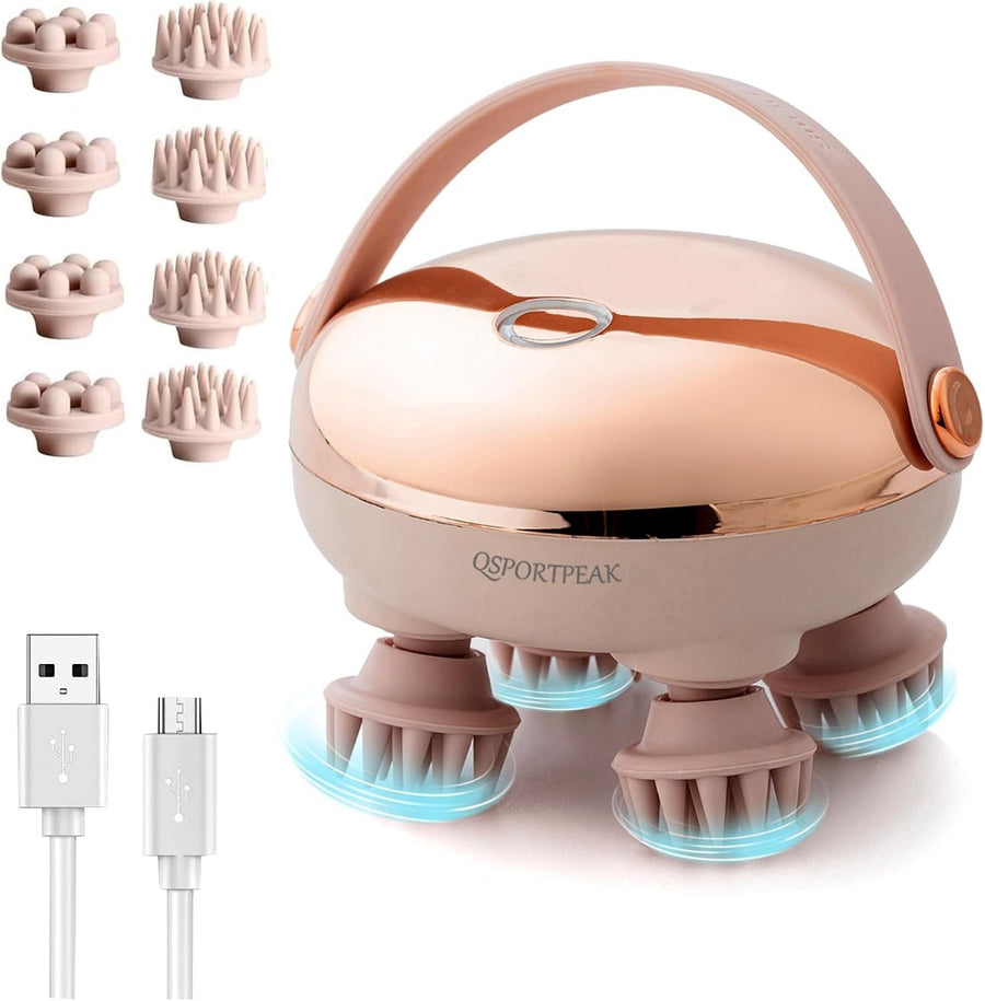 Electric Scalp Massager Waterproof Cordless Head Stress Relief Hair Care