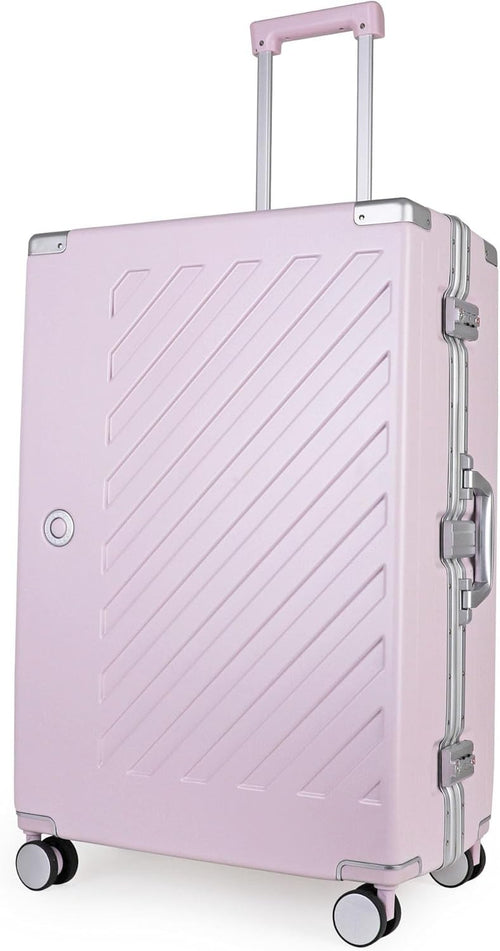 Large Zipperless Polycarbonate Suitcase Dual TSA Locks Spinner Lavender