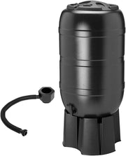 210L Black Water Butt Kit With Stand, Tap & Lockable Lid  Rain Collector