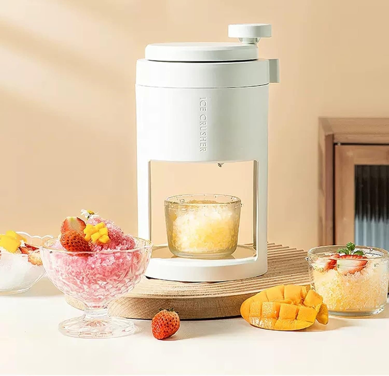 Manual Ice Crusher Snow Cone Slush Maker Portable Home Smoothie Shaver