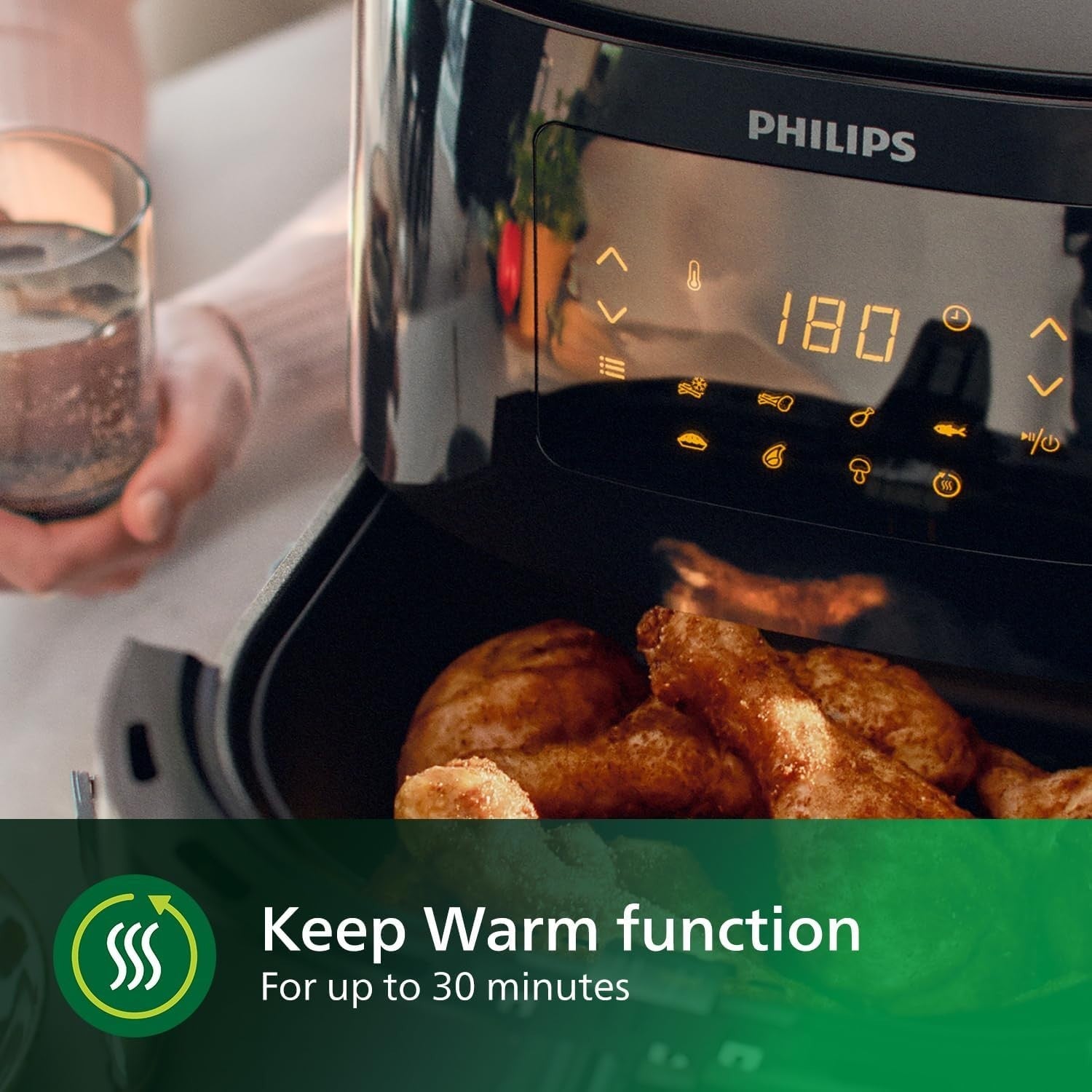 Dual Zone Air Fryer 8L with 2 Drawers, Touchscreen, Oil-Free Cooking, Timer