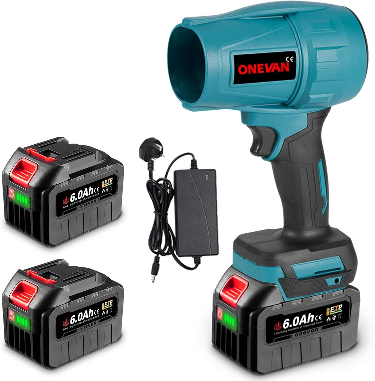 Cordless Turbo Jet Leaf Blower 700W Brushless 358MPH w/ 2 Batteries