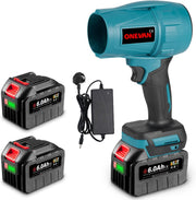 Cordless Turbo Jet Leaf Blower 700W Brushless 358MPH w/ 2 Batteries