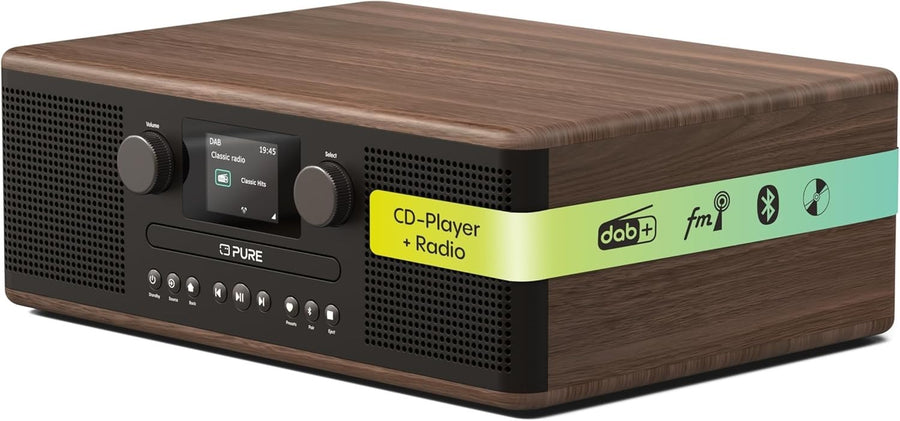 DAB+ Bluetooth CD Music System Stereo Speakers USB AUX Alarm Timer