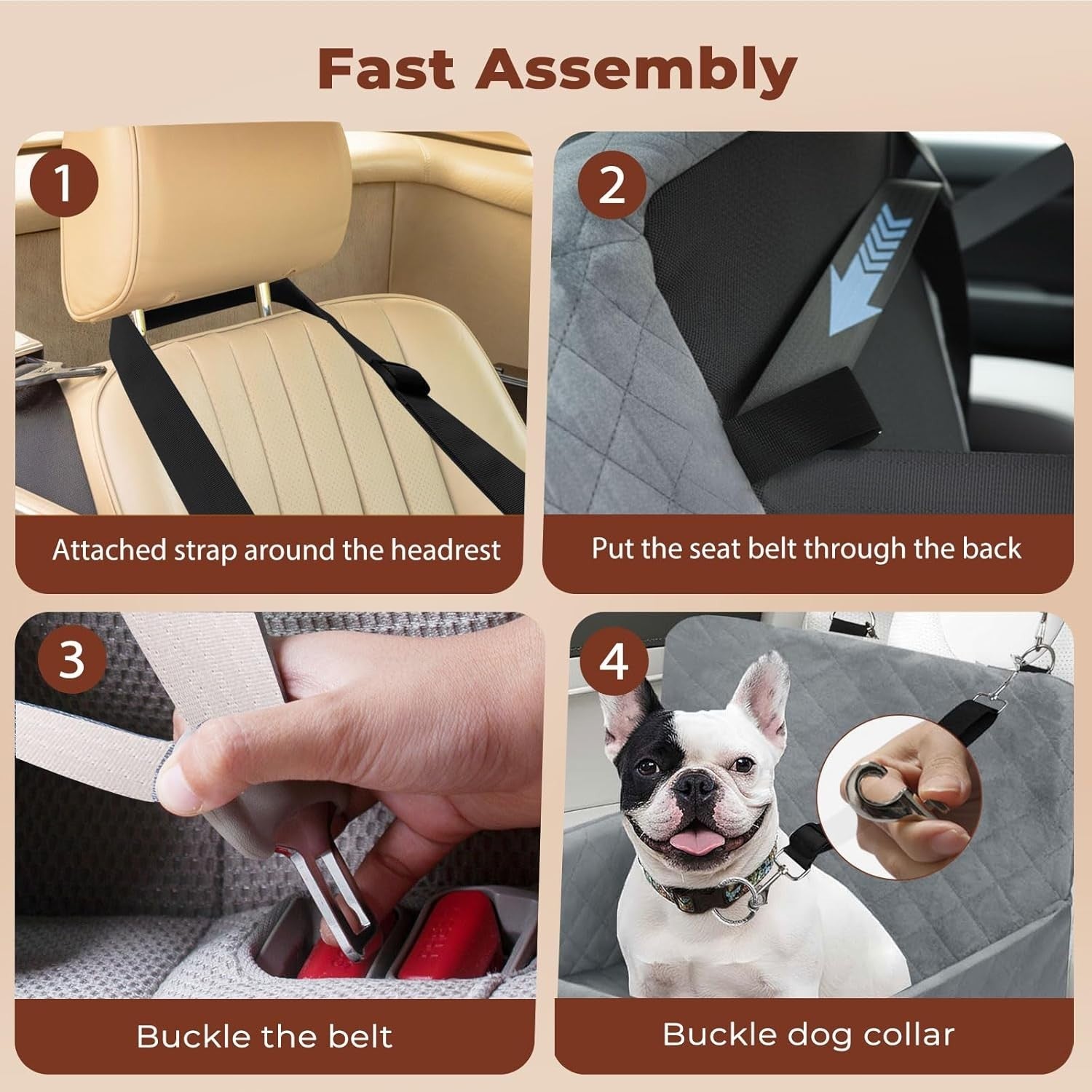 Elevated Dog Booster Seat Travel Bed Washable Carrier for Pets 16KG