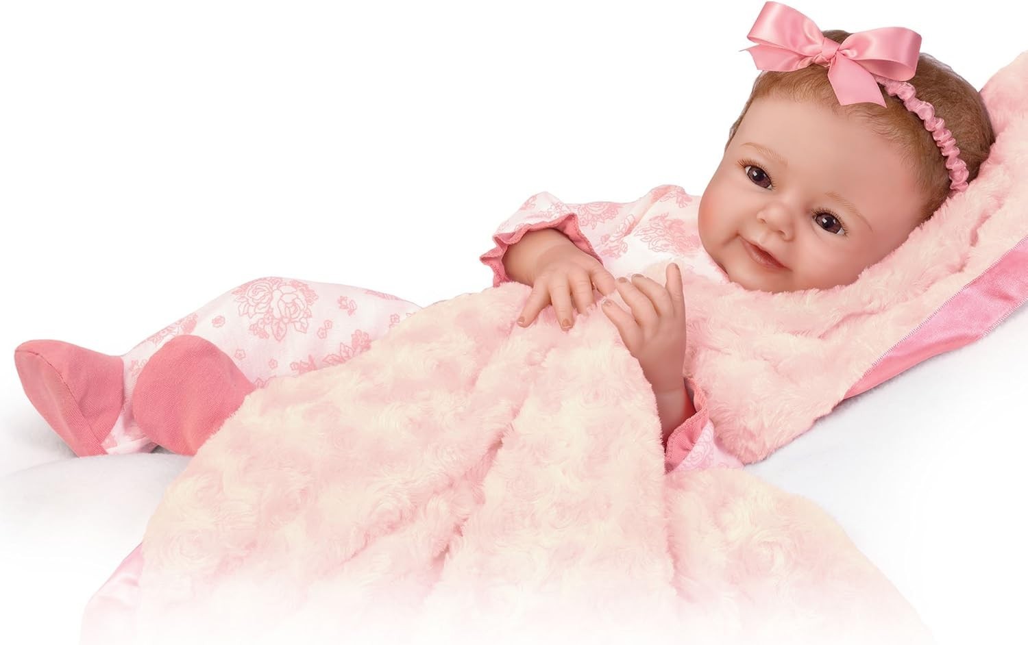 18” Lifelike Baby Doll Soft Vinyl Skin Weighted Cloth Body Blanket