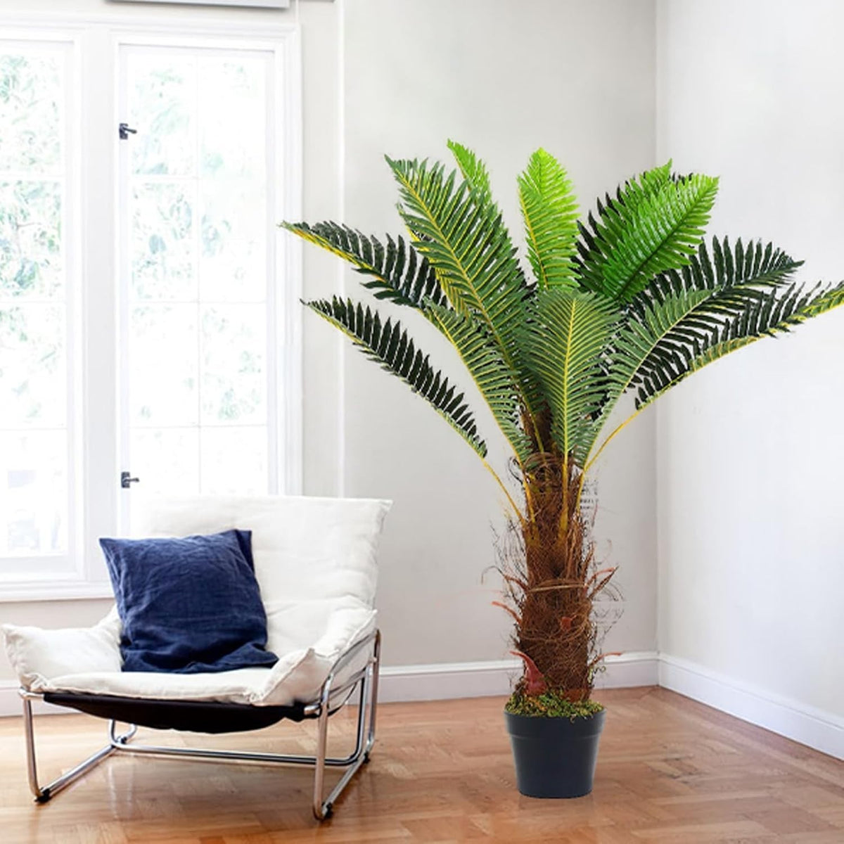 90cm Artificial Palm Tree in Pot Tropical Green Lifelike Indoor Home Decoration