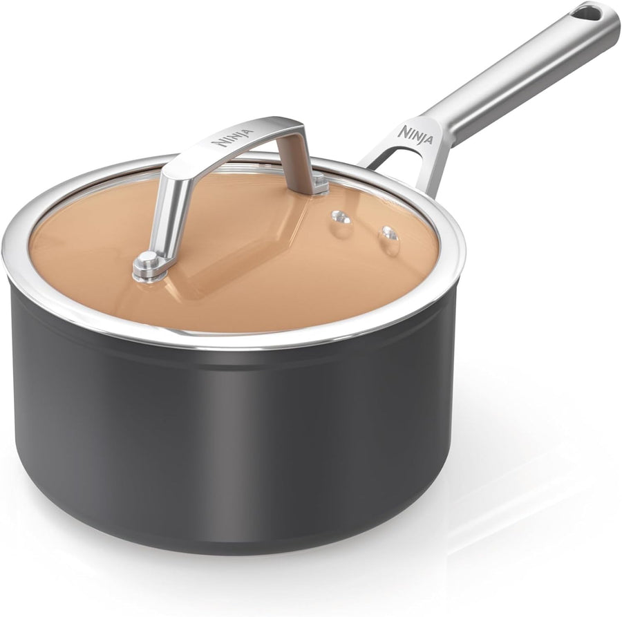 18cm Ceramic Saucepan with Lid – Induction & Oven Safe Non Stick Pan PFAS-Free