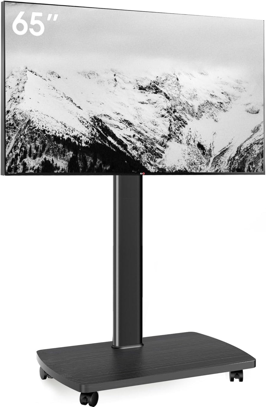 Mobile TV Stand with Lockable Wheels for 32-65" TVs, Height Adjustable