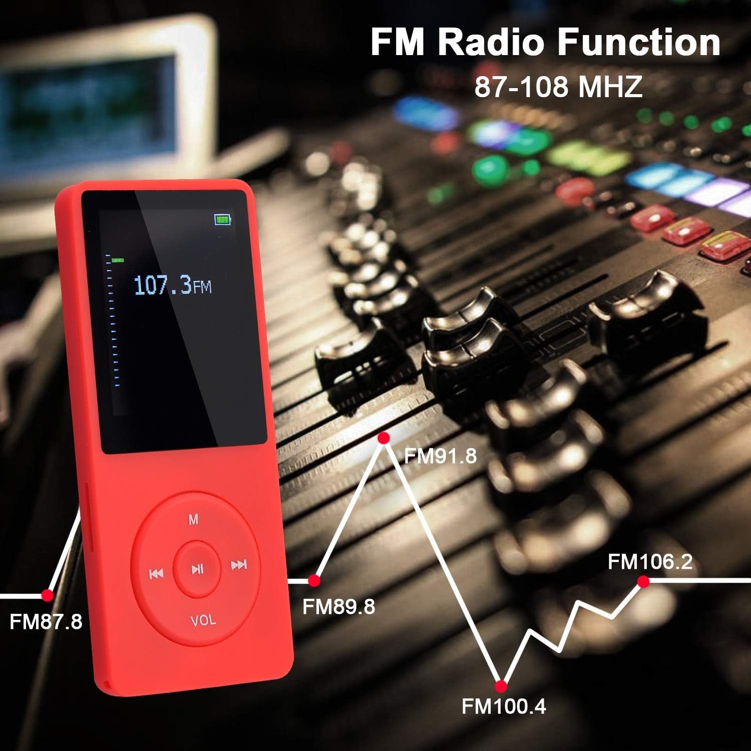 8GB MP3 Player Slim Portable 70H Lossless Sound 64GB