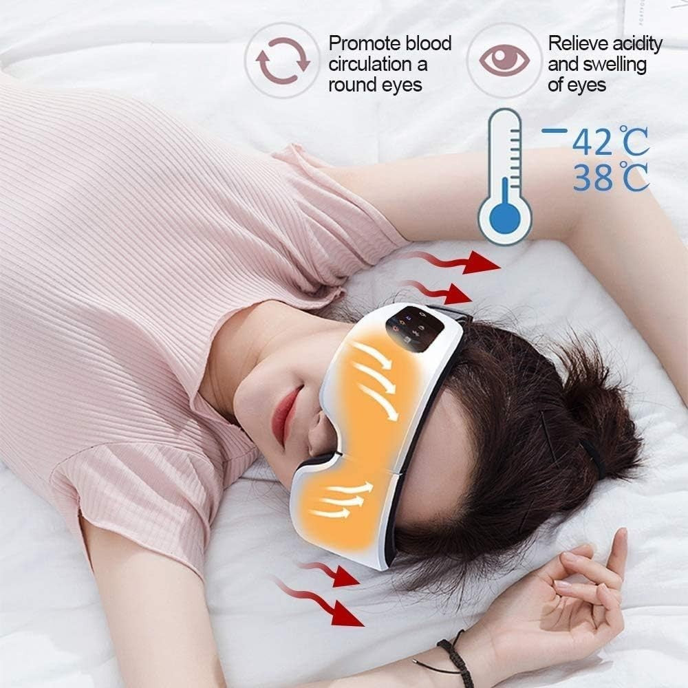 Heated Eye Massager Bluetooth Foldable Rechargeable