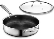 3L Hybrid Non Stick Saucepan with Lid – Induction & Oven Safe Pan