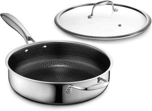 3L Hybrid Non Stick Saucepan with Lid – Induction & Oven Safe Pan