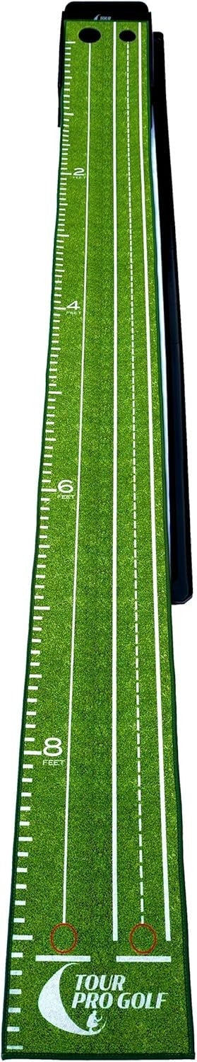Professional Golf Putting Mat Training Aid 2 Holes Ball Return Indoor Practice