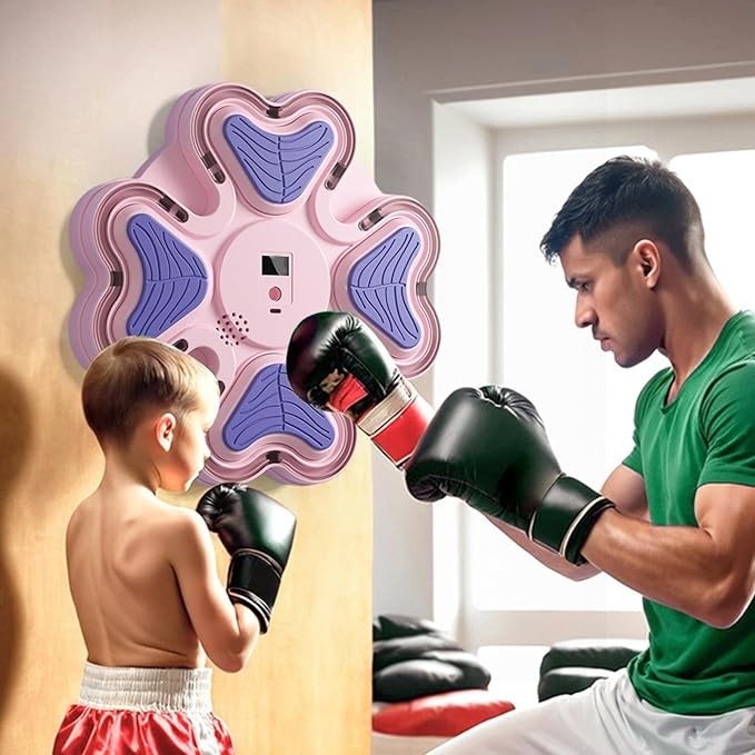 Boxing Machine Wall Mount LED Punch Pad Smart Reaction Trainer Home Gym