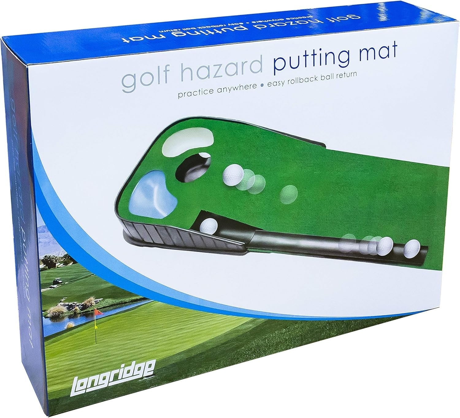 Golf Putting Mat Indoor Practice Green Hazard Trainer Bunker Ramp Targets
