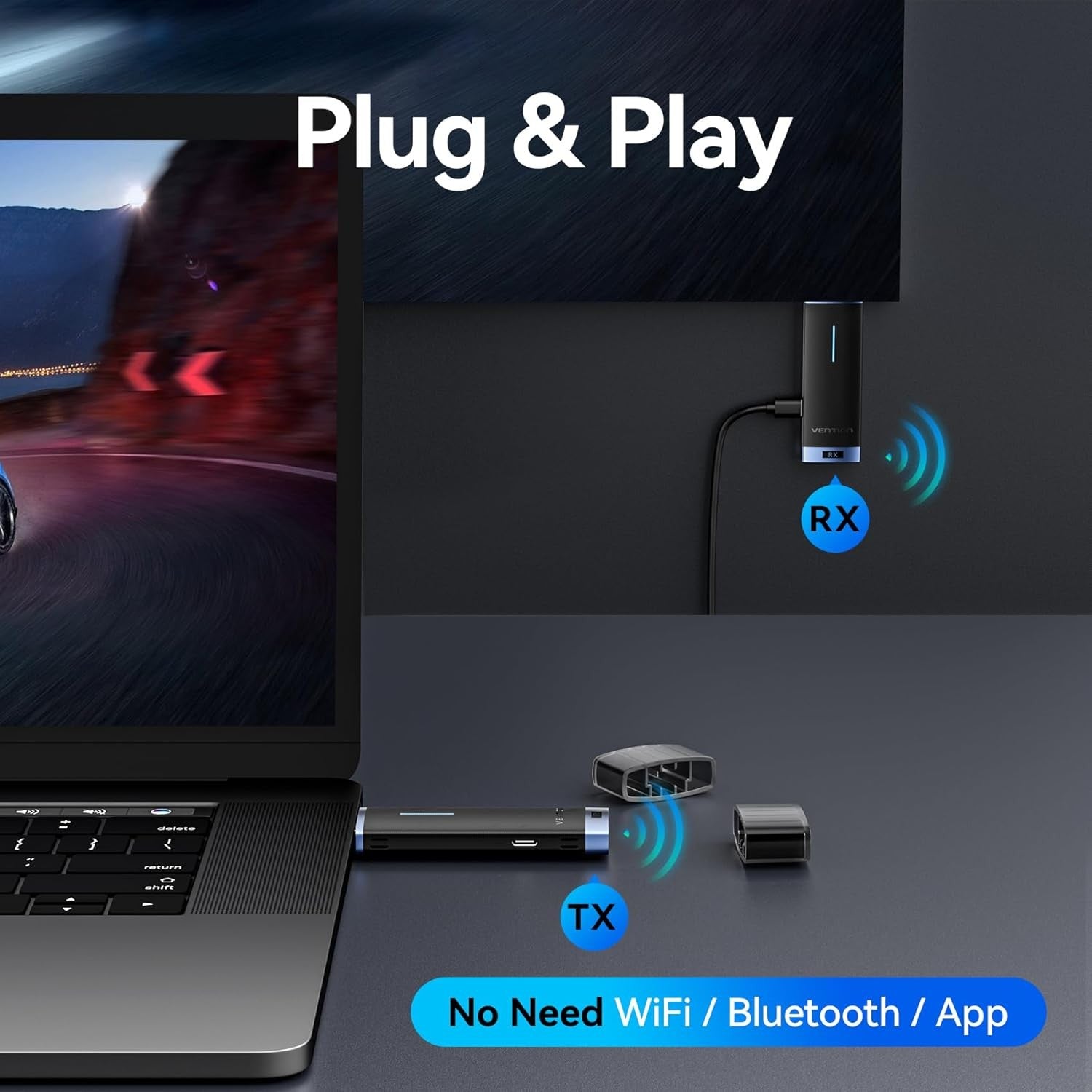 Wireless HDMI Transmitter Receiver 50M 1080P 5G Plug & Play Video