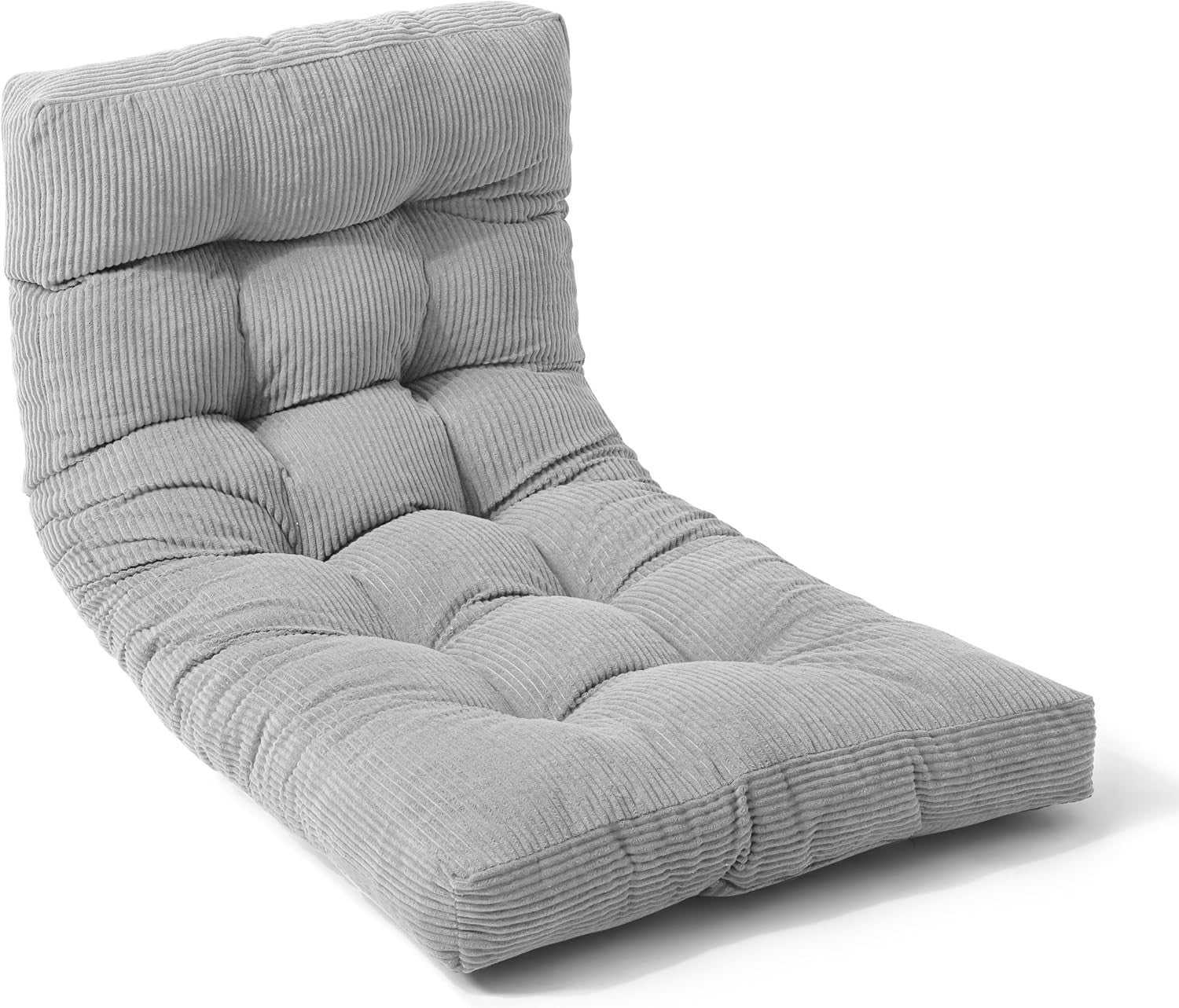 Comfortable Single Futon Mattress Floor Bed - Thick Foam, Corduroy Cover