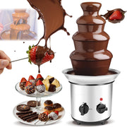 4 Tier Chocolate Fountain Machine Electric Fondue Melter Party 220V