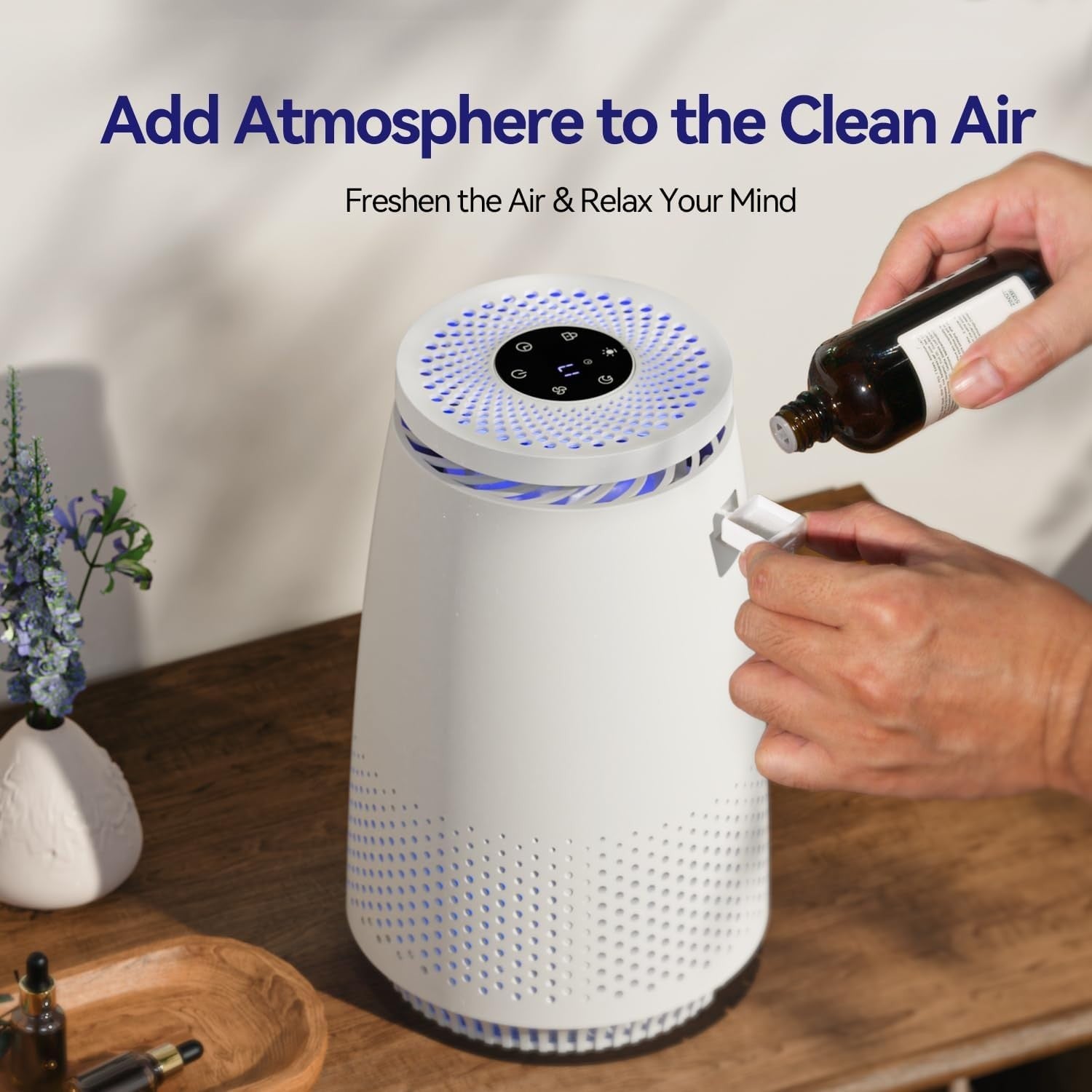 HEPA Air Purifier for Home Pets Dust Smoke Quiet Sleep Mode Timer