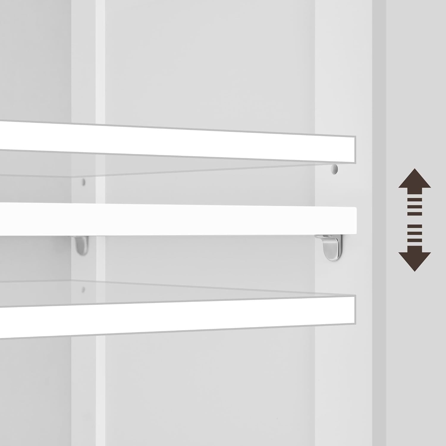 Tall Bathroom Laundry Cabinet with Hamper Drawer Storage Unit White