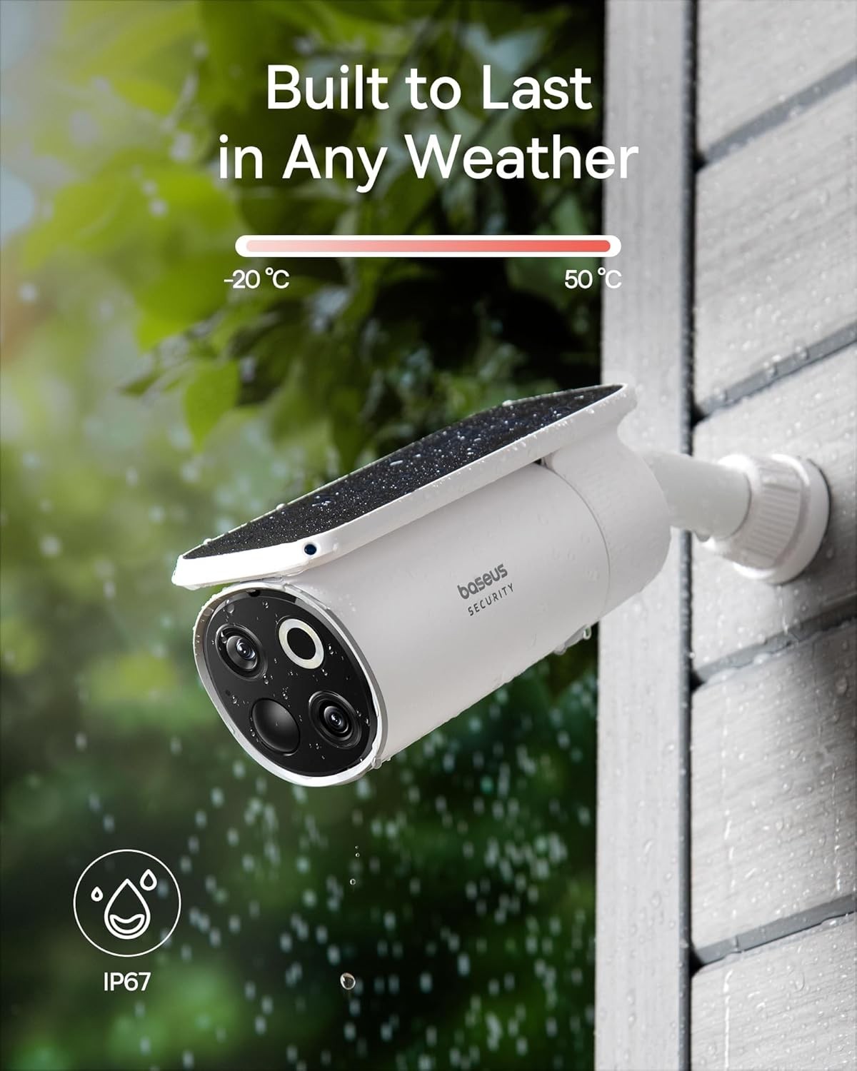 2 Pack 3K Solar Security Camera Wireless Outdoor Dual Lens CCTV