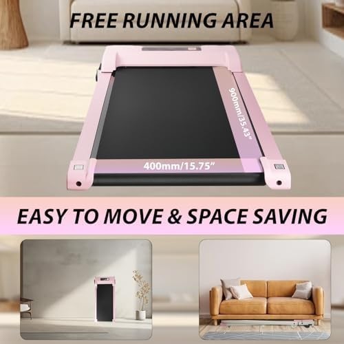 Under Desk Walking Treadmill 1-7KM/H Incline LED Home & Office Compact Gym