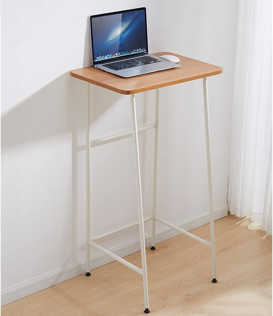 White Standing Laptop Desk 60x40cm Adjustable Writing & Work Table