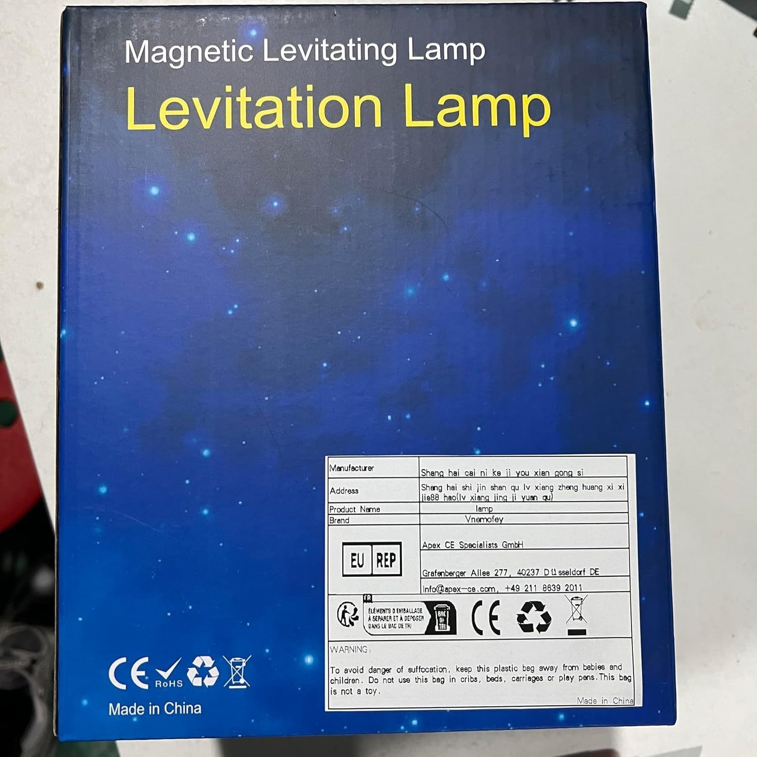 Levitating Moon Lamp 16 Colors, Floating Magnetic Night Light, 15cm Decor