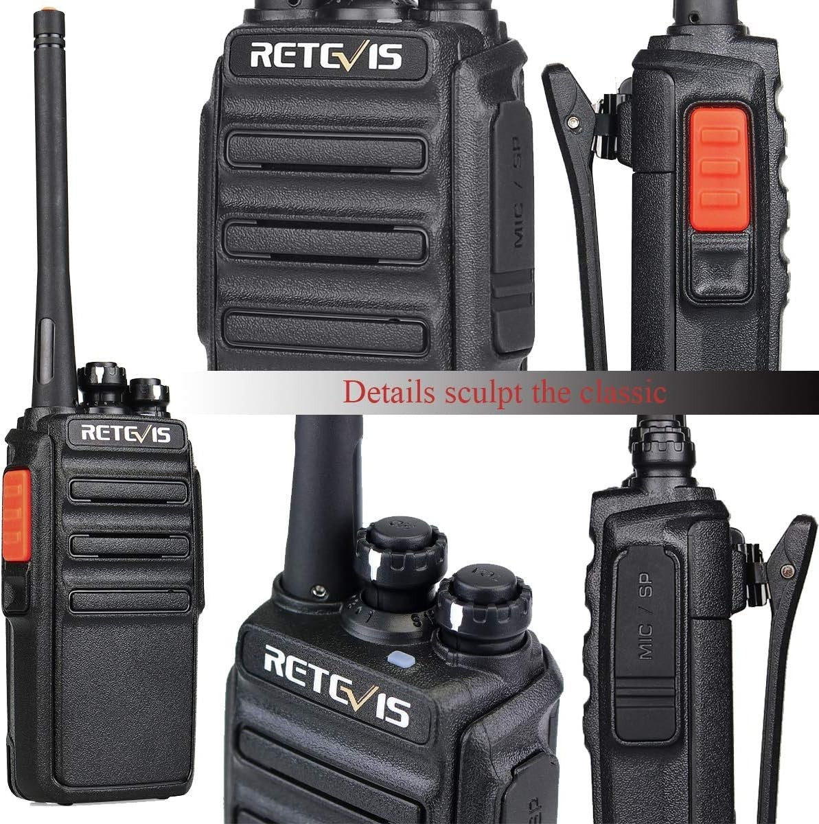Business Walkie Talkies 6 Pack Long Range 16 Channel PMR446 Two Way Radio