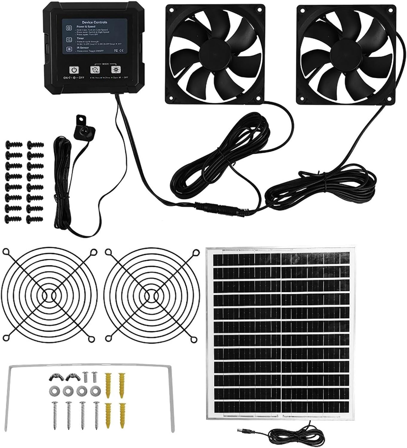 Solar Chicken Coop Fan Ventilation Timer Light Sensor