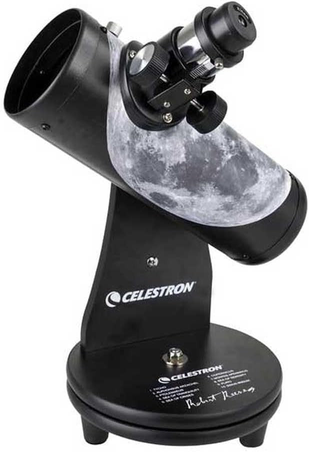Black 76mm Moon Tabletop Dobsonian Telescope for Beginners