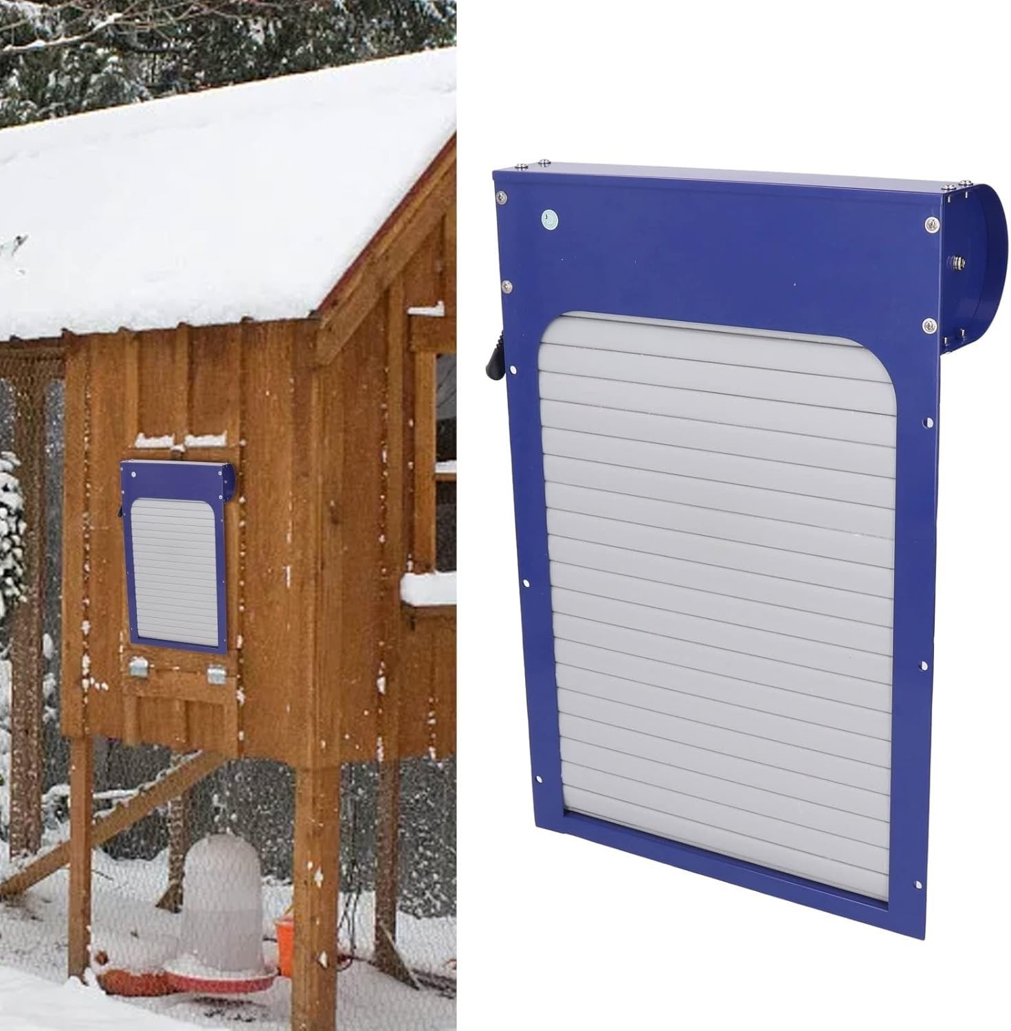 Automatic Chicken Coop Door Timer Roller Curtain LED