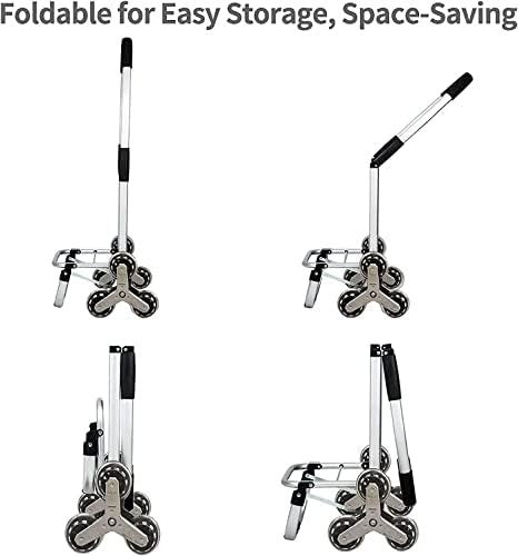 Folding Stair Climber Shopping Trolley Tri Wheel Waterproof Bag Cart