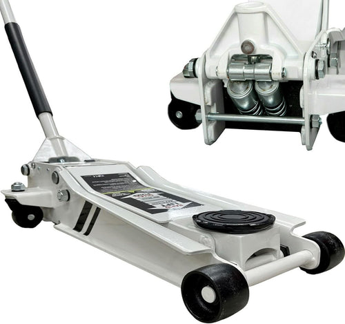 2.5 Ton Ultra Low Profile Trolley Jack 80–515mm Rocket Lift Twin Piston
