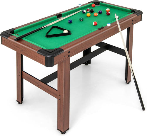 48in Mini Pool Table Wooden Billiards Set w Cues Balls Accessories