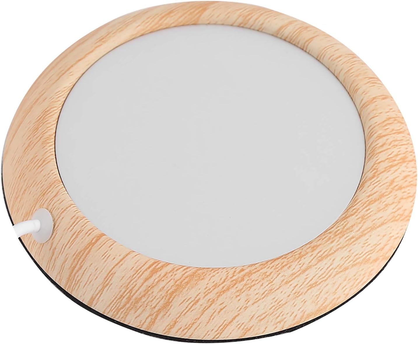 USB Cup Warmer Plate Light Wood Grain Desk Mug Heater