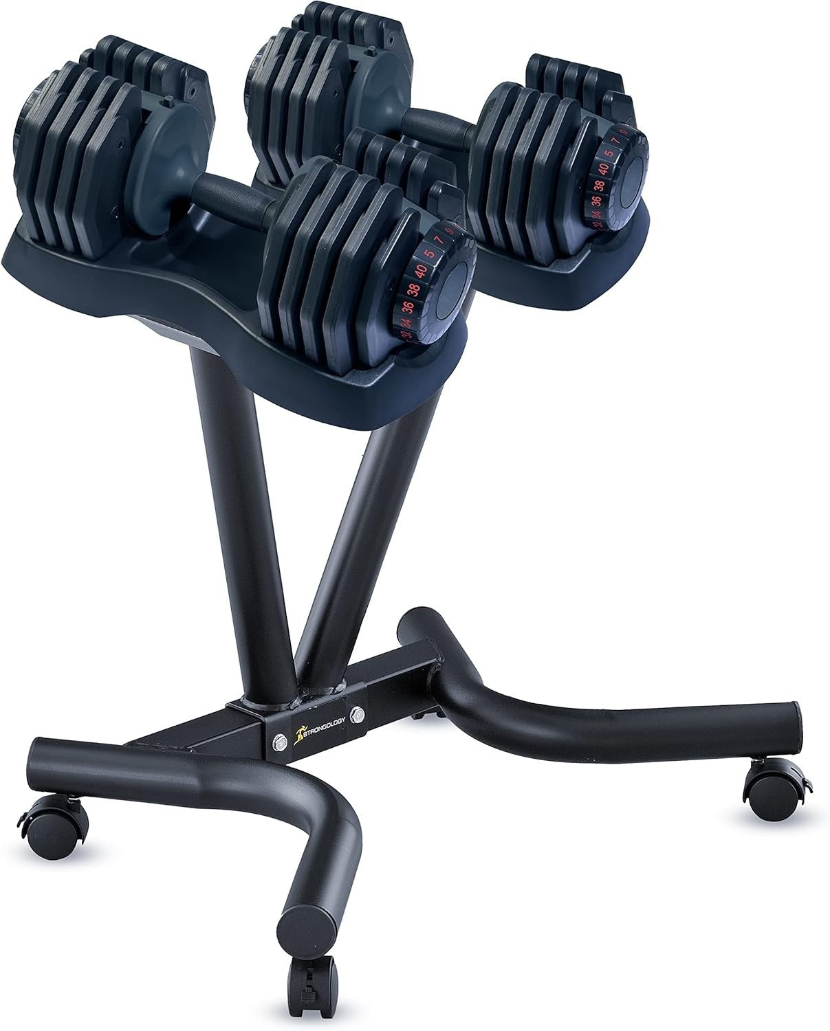 Smart Adjustable Dumbbell 5kg–40kg Dial Select Space Saving Home Gym