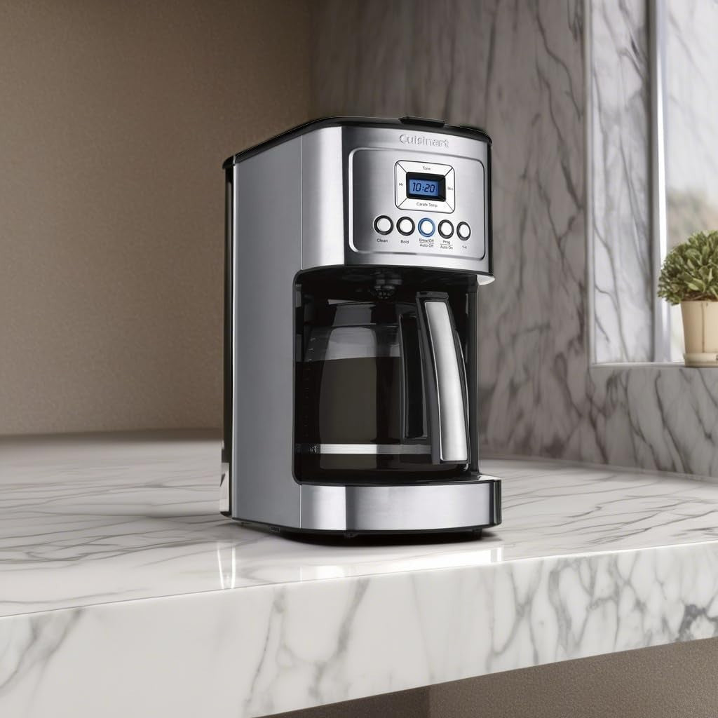 14 Cup Programmable Coffee Maker Drip Machine Stainless Steel Large Capacity