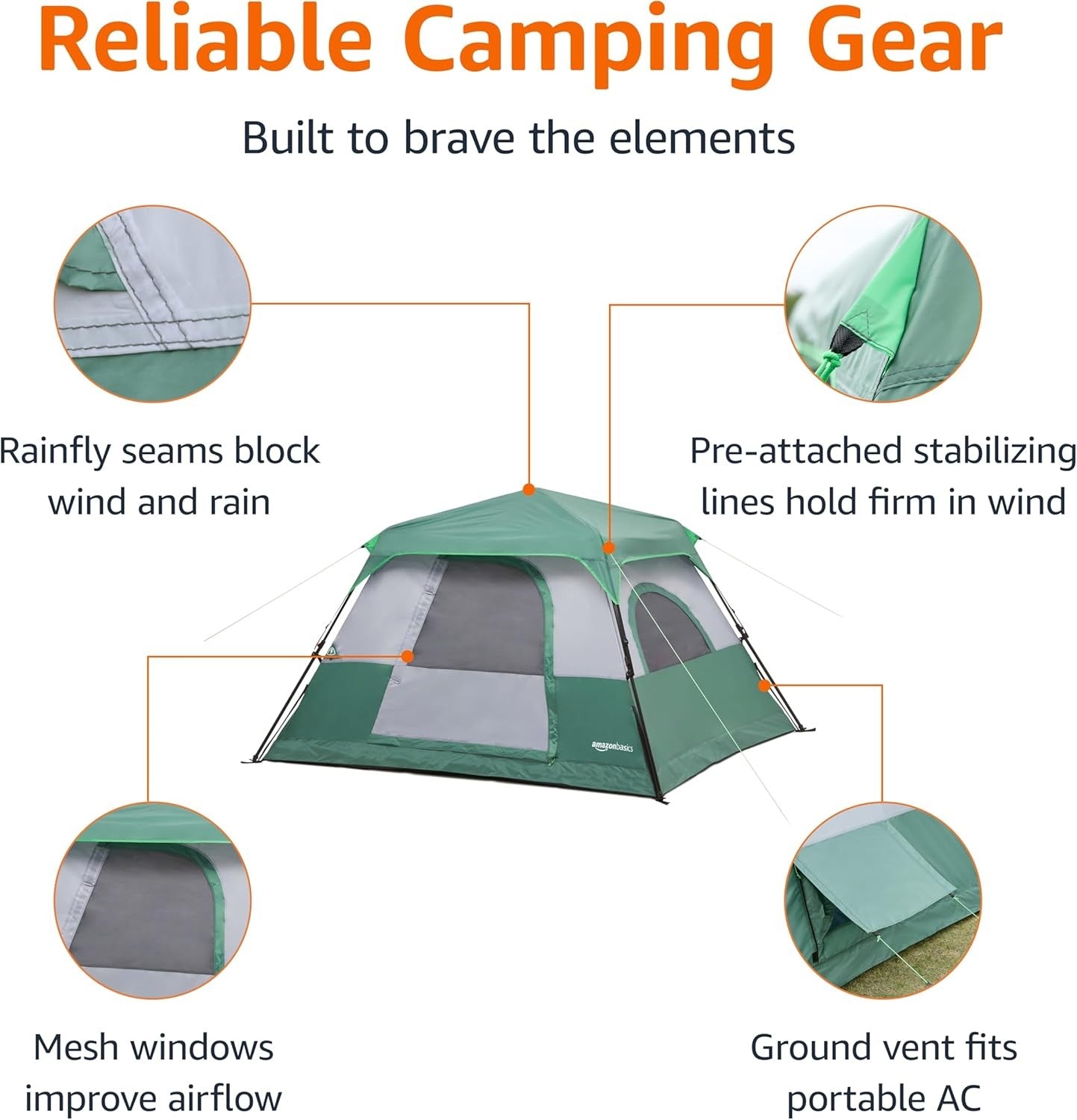 4 Person Camping Tent Waterproof with Rainfly Carry Bag Outdoor