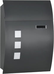 Wall Mounted Lockable Post Box Outdoor Steel Mailbox | Slim Secure Design