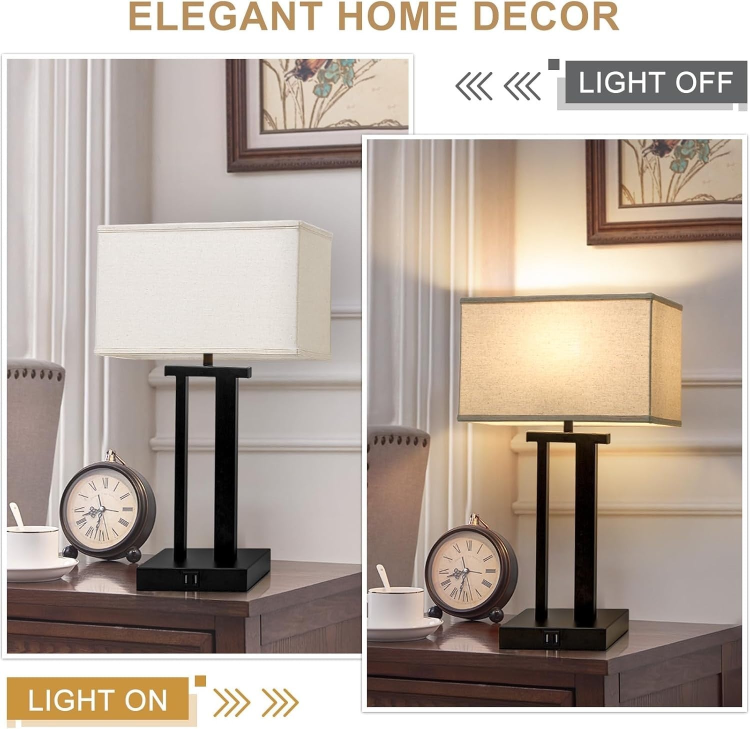 Rectangle Lamp Shades Set of 2 Large Beige Linen Spider Fit 16x8x10
