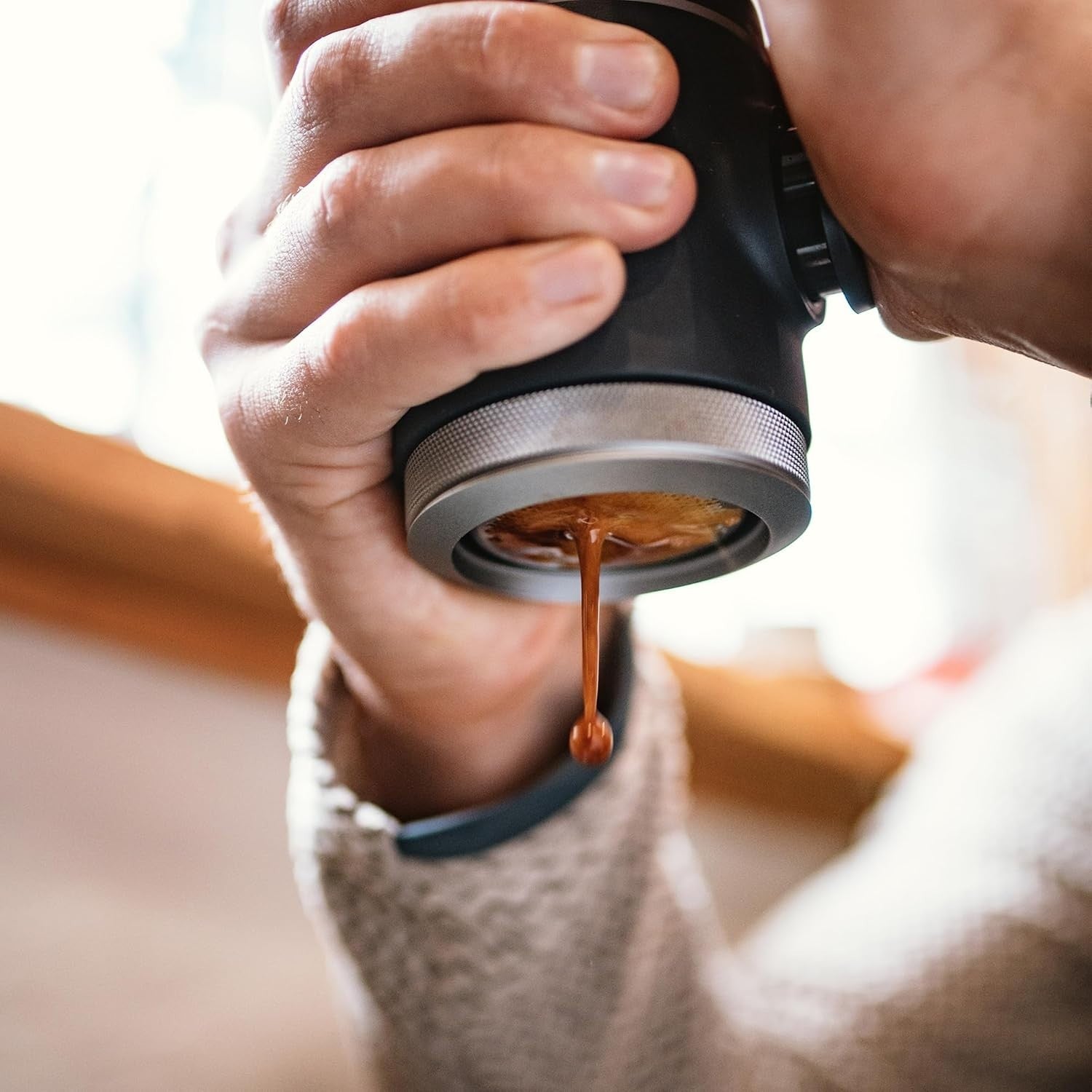 Portable Espresso Maker with Case | Manual High-Pressure Travel Coffee Machine