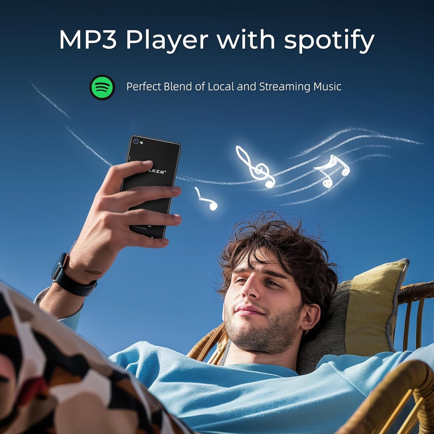 Smart MP3 Player 5" Touch Screen HiFi Bluetooth WiFi Camera 128GB Android 13