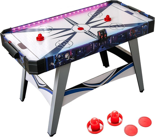 54 Inch Air Hockey Table LED Light Up 12V Motor Arcade Game Indoor