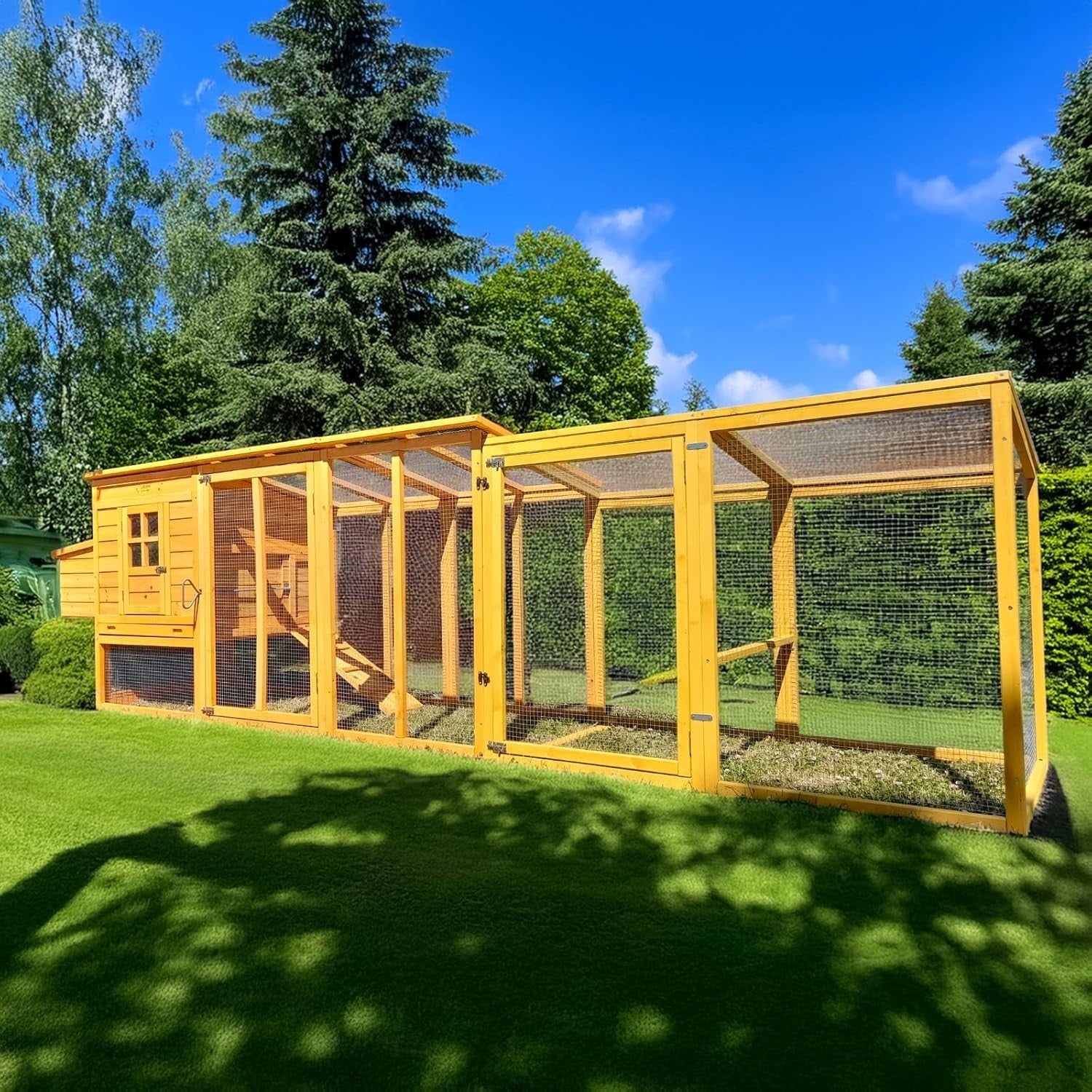 12.5ft Large Wooden Chicken Coop 390cm Hen House