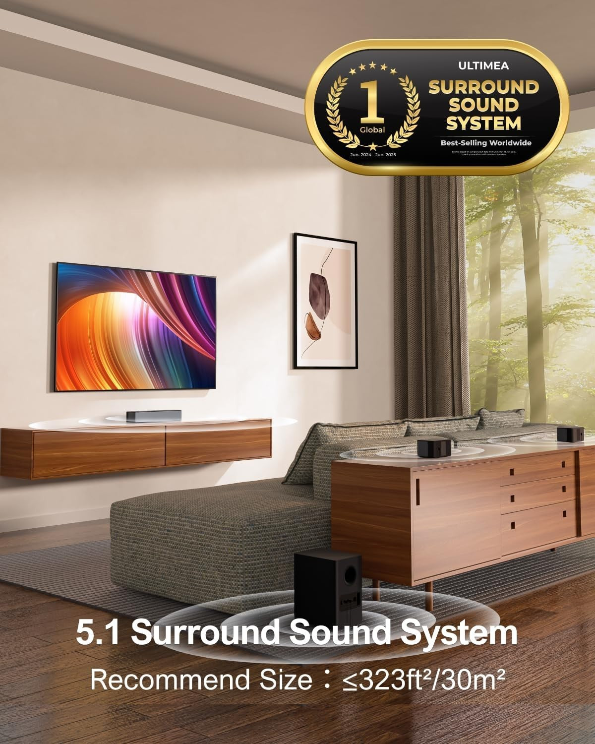 5.1 Dolby Atmos Soundbar with Wireless Subwoofer & Surround Speakers | 410W