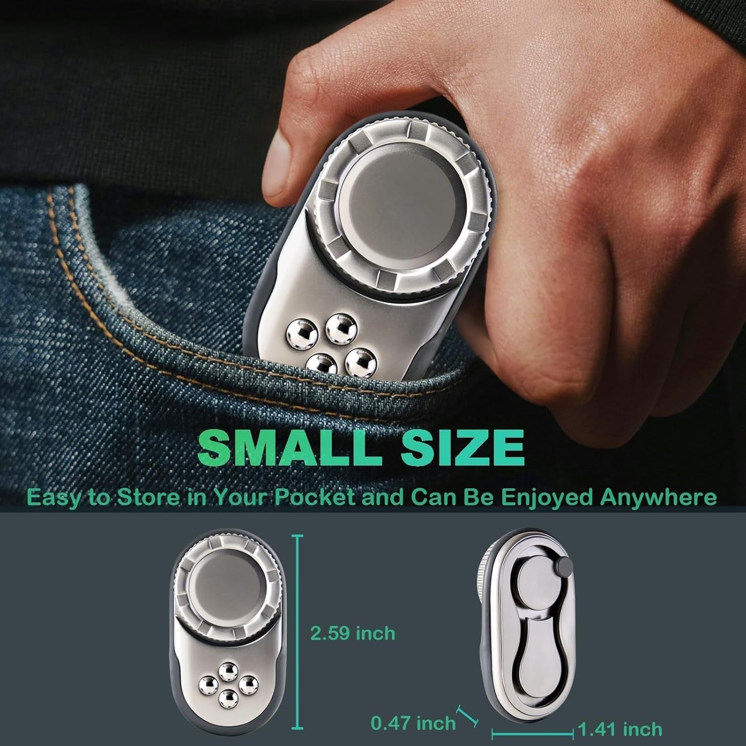Metal Desk Fidget Toy Multi-Function Sensory Stress Relief Focus Tool